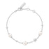 Silver Shell Pearl and Star Station Bracelet